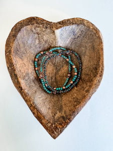 Navajo Style Pearl Stackable Bracelets