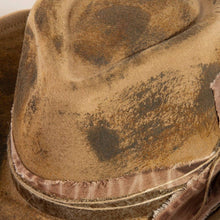 Load image into Gallery viewer, Rustic Strap And Safety Pin Patched Western Cowboy Hat
