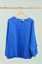 Load image into Gallery viewer, Eloise Oversized V Neck Sweater Wool Mohair Blend - Italian