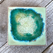 Load image into Gallery viewer, Square Coaster Set of 4 - Textured Turquoise Coasters