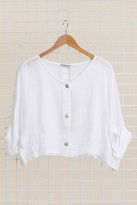 Italian Linen Button Down Top