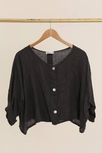 Italian Linen Button Down Top