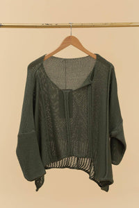 Bizou Asymmetrical Cotton Sweater - France