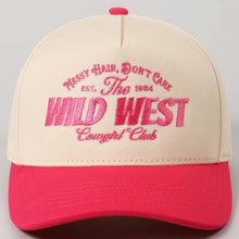 Load image into Gallery viewer, Messy Hair Wild West Cowgirl Club Embroidery Hat