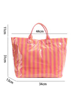 Load image into Gallery viewer, Glossy Striped Tote Bag
