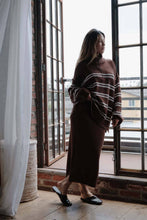 Load image into Gallery viewer, Tandy Striped Knit Quarter-Zip Sweater