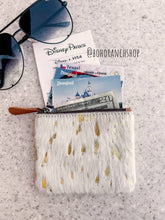 Load image into Gallery viewer, Western Cowhide Zip Pouch