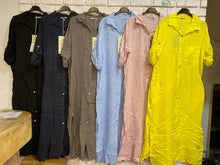 Load image into Gallery viewer, Long Italian LinenShirt Dress - 100% linen