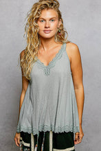 Load image into Gallery viewer, Black Lace Tank Top