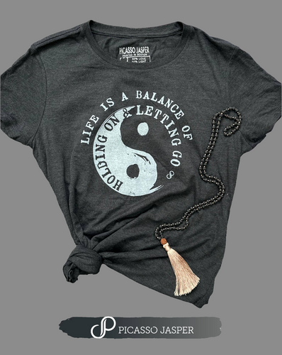 Balance, Yin Yang Retro Heather Tee