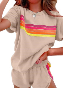 Ava Shortsleeve Striped Top