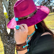 Load image into Gallery viewer, Chunky Beaded Turquoise Stone Earrings