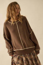 Load image into Gallery viewer, Stacy Red Exposed-Seam Oversize Sweater
