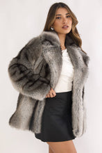 Load image into Gallery viewer, NILLA FAUX FUR COAT GREY