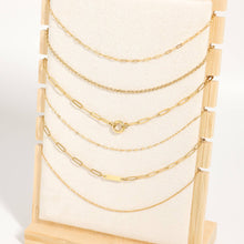 Load image into Gallery viewer, Paperclip Charm Necklace 18k gold PVD