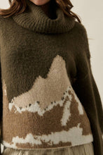 Load image into Gallery viewer, Mountains Fuzzy Turtleneck Sweater