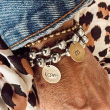 Load image into Gallery viewer, Chunky Brass Love Tag Bracelet