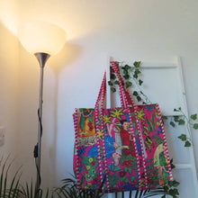 Load image into Gallery viewer, Frida Cotton Quilted Tote Bags