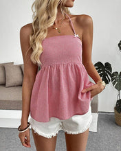 Load image into Gallery viewer, Red Plaid Babydoll Top