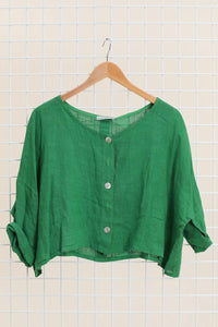 Italian Linen Button Down Top