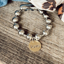 Load image into Gallery viewer, Chunky Brass Love Tag Bracelet