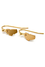 Load image into Gallery viewer, Small Lake Tahoe Gold Plate Earrings -