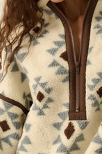 Load image into Gallery viewer, Geo-Print Sherpa Fleece Half-Zip Pullover
