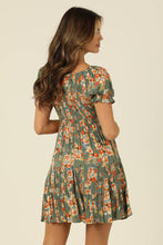 Load image into Gallery viewer, SMOCKED BODICE SHORT SLEEVE DRESS