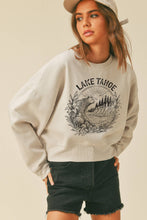 Load image into Gallery viewer, Tahoe Bear Short Cropped Long Sleeve Sweatshirt