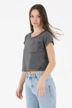Load image into Gallery viewer, BURNOUT KNIT T SHIRT WITH ONE POCKET