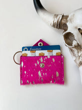 Load image into Gallery viewer, Cowhide Credit Card Holder Keychain