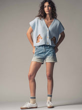Load image into Gallery viewer, Western Horse V Neck Cropped Cardigan