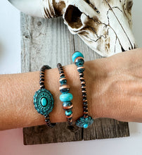 Load image into Gallery viewer, Navajo Pearl &amp; Stone Stackable Stretch Bracelet