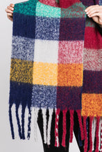 Load image into Gallery viewer, Plaid Oblong Fringe Scarf
