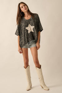 Star-Print Graphic Tee