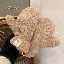 Load image into Gallery viewer, Teddy Bear Fleece Mittens - Gloves