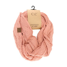 Load image into Gallery viewer, Solid Cable Knit CC Infinity Scarf