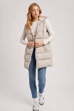 Load image into Gallery viewer, GIGI HOODED LONGLINE PUFFER VEST
