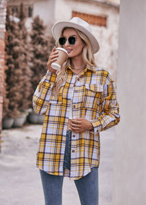 Women's Loose Flannel Plaid Shirt