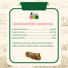 Load image into Gallery viewer, 6" Beef Trachea Dog Treat - All-Natural Dog Chews (25/Bag)