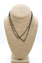 Load image into Gallery viewer, Gold Heart Mini Stone Gold Charm Necklace