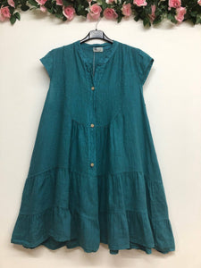 Cap Sleeve Italian Linen dress