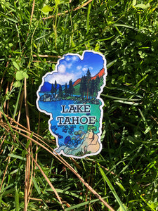 $6 Bear Sticker, Lake Tahoe Sticker, Glossy Vinyl