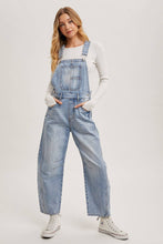 Load image into Gallery viewer, DENIM BARREL OVERALLS