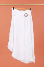 Load image into Gallery viewer, Italian Linen Wrap Skirt with Buckle Loop