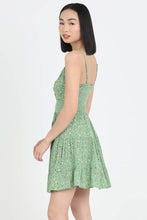 Load image into Gallery viewer, GREEN TWIST FRONT CUT OUT SUNDRESS