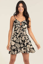Load image into Gallery viewer, Black Floral PEEK A BOO DRESS