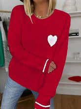 Load image into Gallery viewer, Heart Pattern Pullover Sweater