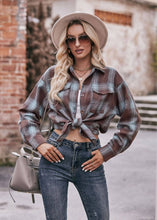 Load image into Gallery viewer, Women&#39;s Loose Flannel Plaid Shirt