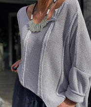 Load image into Gallery viewer, Bizou Asymmetrical Cotton Sweater - France